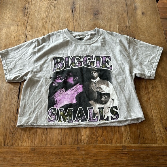 BIGGIE SMALLS CUT OFF T SHIRT THE NOTORIOUS B.I.G! - Picture 2 of 6